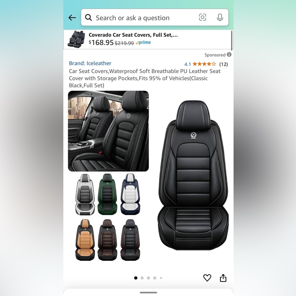 Iceleather cover seats in black.